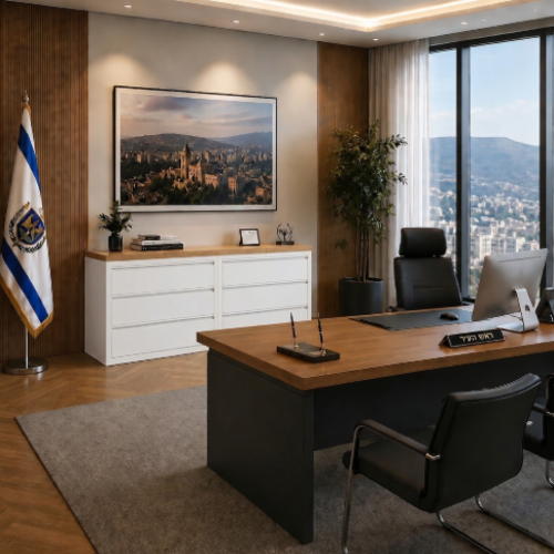 קומודת עבודה מודולארית “אורבן פיין” לבן