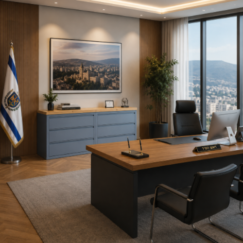 קומודת עבודה מודולארית “אורבן פיין” אפור