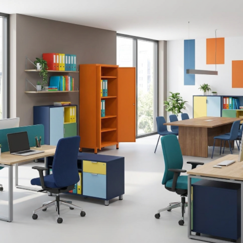 ארון מתכת 2 דלתות דגם 100-2 צבע כתום