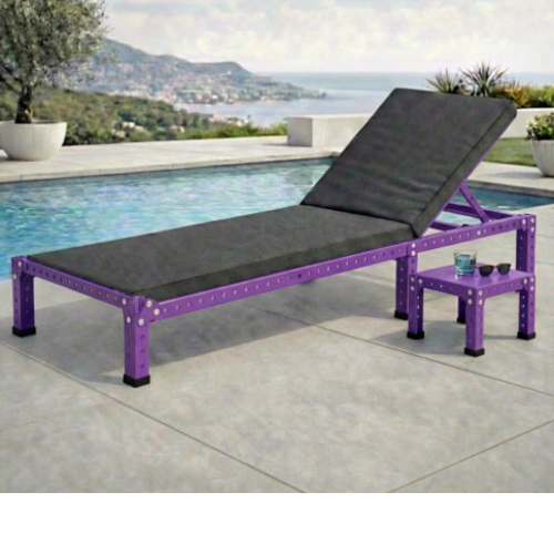 מודומוס SunLounge 192 – מיטת רביצה מודולרית ( ללא שולחן ). צבע סגול