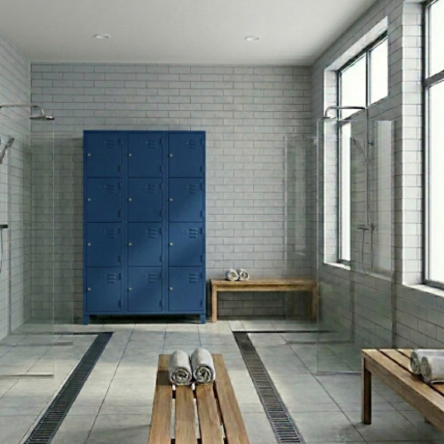 ארון לוקר 12 תאים רחבים  צבע כחול ים