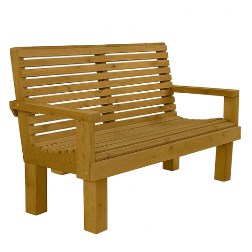 ספסל "גליל" – ספסל עץ בעיצוב נקי, טבעי ונוח במיוחד צבע אלון