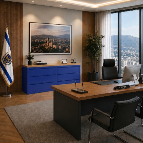 קומודת עבודה מודולארית “אורבן פיין” כחול כהה