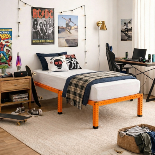 מיטת יחיד מודומוס Axis  מדה 190/90 CM צבע כתום 