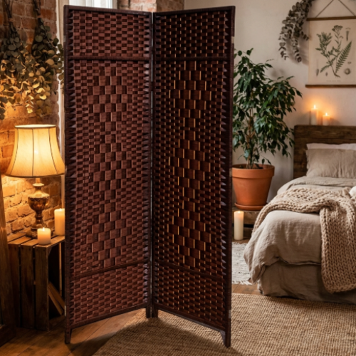 פרגוד מתקפל -2 כנפיים  נפתח עד 100 ס"מ. מבית H.KLEIN‏ - צבע חום