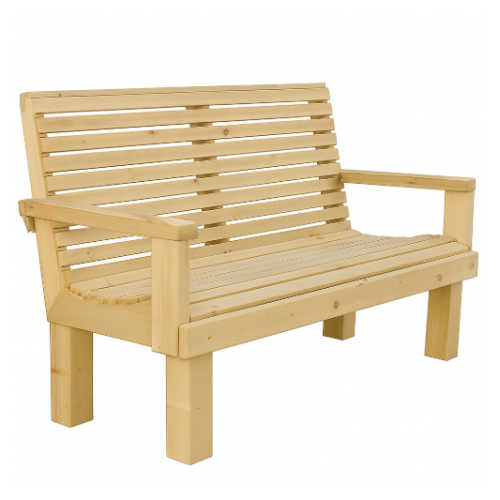 ספסל "גליל" – ספסל עץ בעיצוב נקי, טבעי ונוח במיוחד צבע אורן