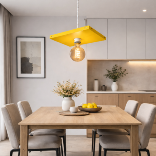 ספרייה נמוכה ורחבה בעיצוב מודרני-תעשייתי,מודומוס נובה ליין צבע צהוב 