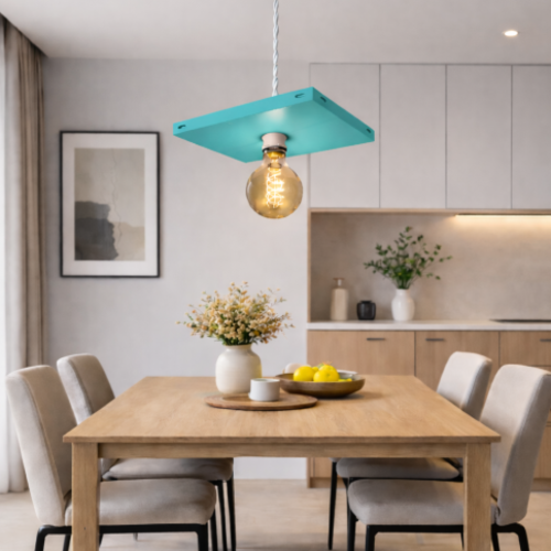 ספרייה נמוכה ורחבה בעיצוב מודרני-תעשייתי,מודומוס נובה ליין צבע טורקיז 