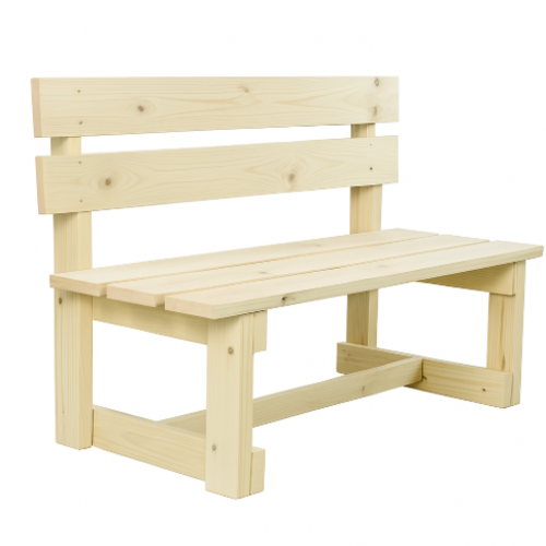 ספסל נורדי – ספסל עץ חזק ופשוט בעיצוב קלאסי צבע אורן