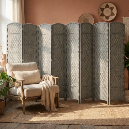 פרגוד מתקפל - 8 - כנפיים  נפתח עד 400 ס"מ. מבית H.KLEIN‏ - צבע אפור