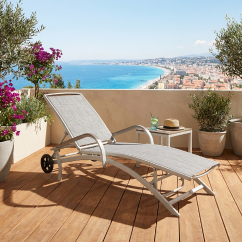 מיטת שיזוף מונקו רילקס לבן