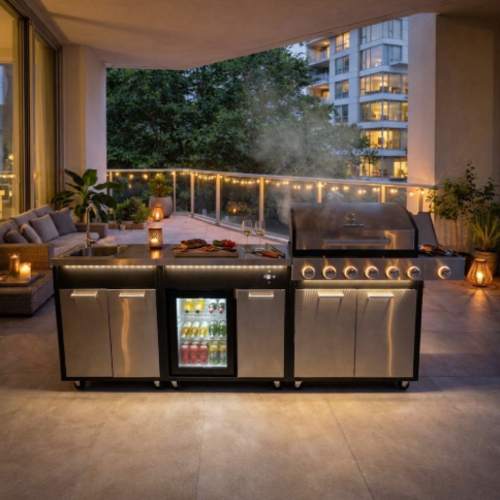 מטבח חוץ מודולרי יוקרתי "בלאק גריל מאסטר"