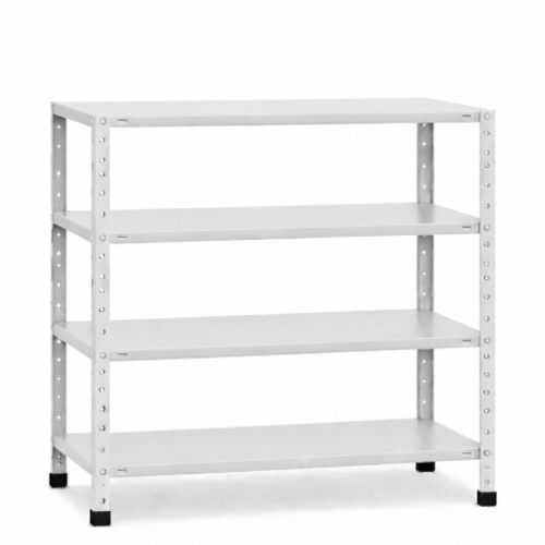 מודולוס קומפקט 120/100/ 30 – מערכת מדפים צבע לבן 