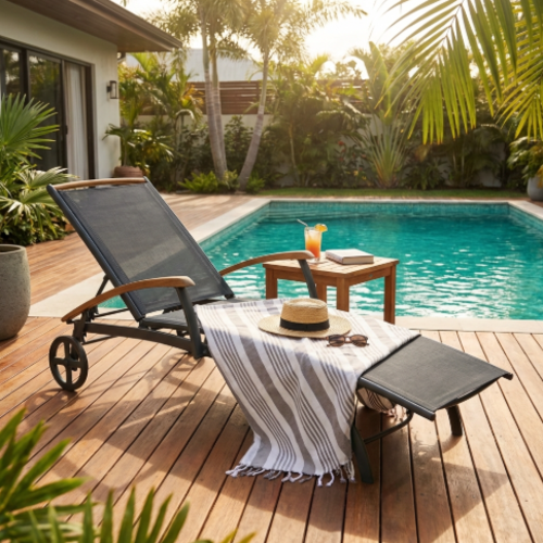 מיטת שיזוף מונקו רילקס שחור 