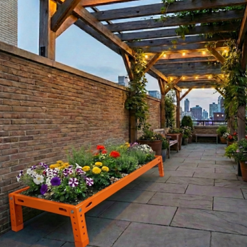 אדנית מודומוס TerraLine 120 - צבע כתום