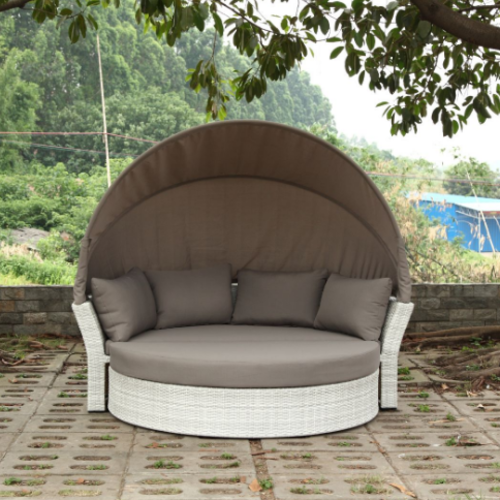 מיטת רביצה עגולה מראטן דגם ליבור 