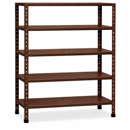 סט מדפי מתכת 5 קומות - צבע חום