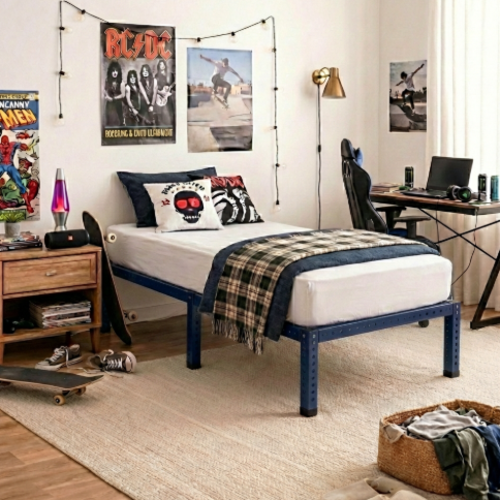 מיטת יחיד מודומוס Axis  מידה 190/90 CM צבע כחול