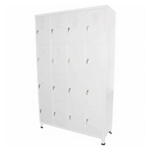 ארון לוקרים 16 תאים - צבע לבן 