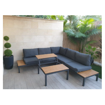 סט גינה פינתית  שומרת- צבע אפור