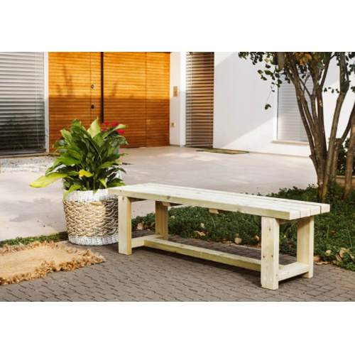 ספסל עץ קלאסיקו צבע טבעי