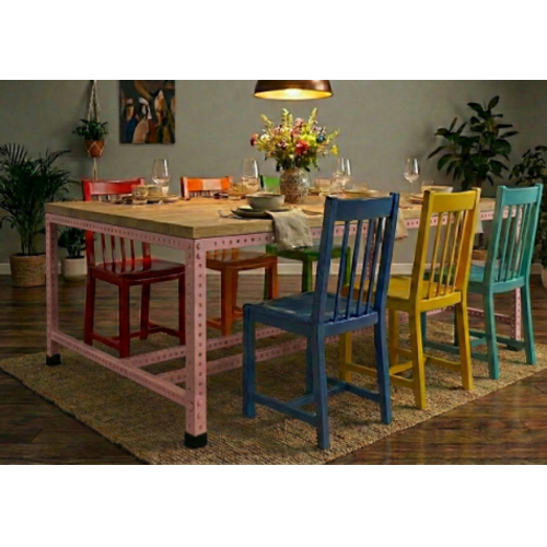 שולחן אוכל “גרין-סדנה  240/120 ” ( לא כולל כיסאות ) צבע ורוד