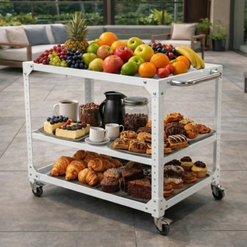 עגלה מודולרית דגם רולינג שף צבע לבן