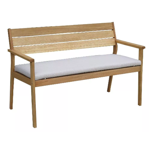 ספסל עץ איכותי ודקורטיבי צבע טבעי