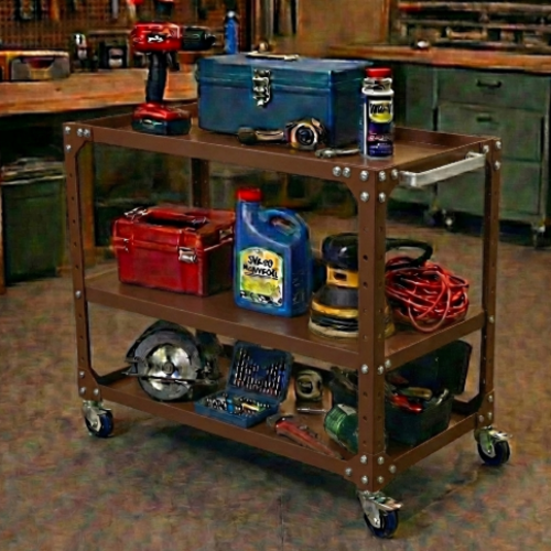 עגלת עבודה מודומוס דגם טורבו-רול 3 קומות צבע חום