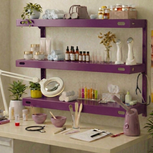 סט 3 מדפים 25/70 ס"מ - מודומוס PureLine 70 - צבע סגול