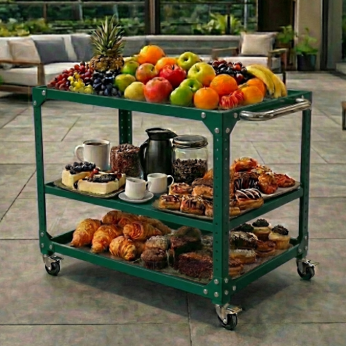 עגלה מודולרית דגם רולינג שף צבע ירוק