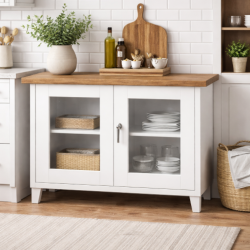 אי מטבח מתכת “אורבן קראון 120” צבע לבן 