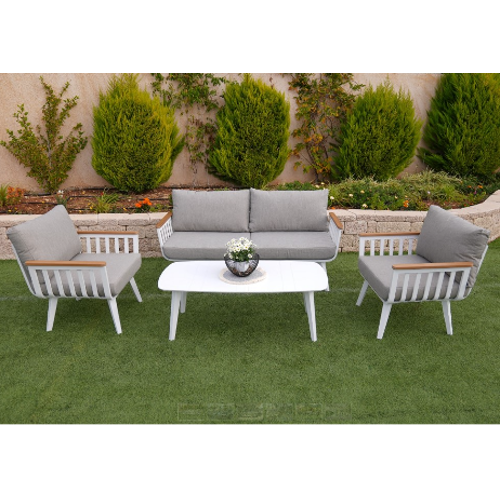 סט גינה זוגי דגם אמסטרדם - צבע לבן