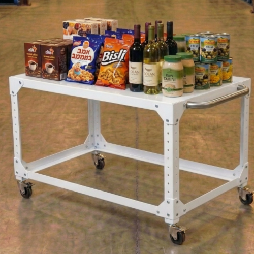 עגלת שירות מודולרית דגם “אורבן-רול” מבית מודומוס צבע לבן