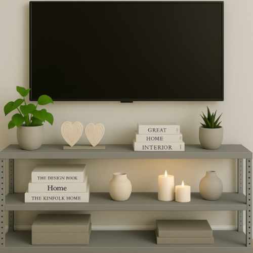 מזנון מתכת אורך 100 ס"מ רוחב 40 ס"מ גובה 60 ס"מ צבע אפור