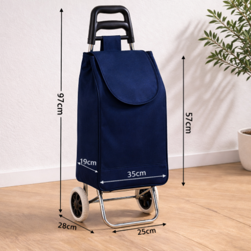 עגלת קניות על גלגלים דגם שוקא צבע כחול