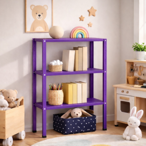 ספריית מתכת מודרנית ואלגנטית דגם אורבה - צבע סגול 30/60/60