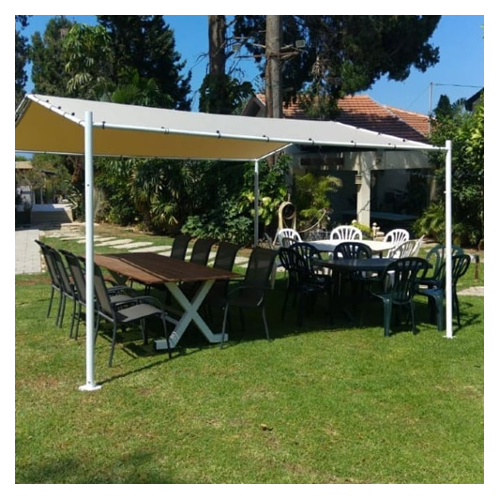 גזיבו חניה 3  מטר על 4 מטר כולל גג שימשונית אטום למים( השיפועים לצד ימין ושמאל).