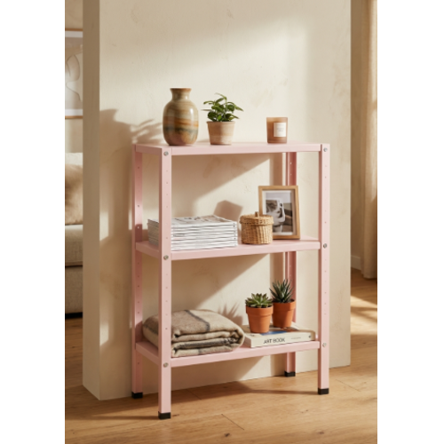 ספריית מתכת מודרנית ואלגנטית דגם אורבה - צבע ורוד 30/60/60