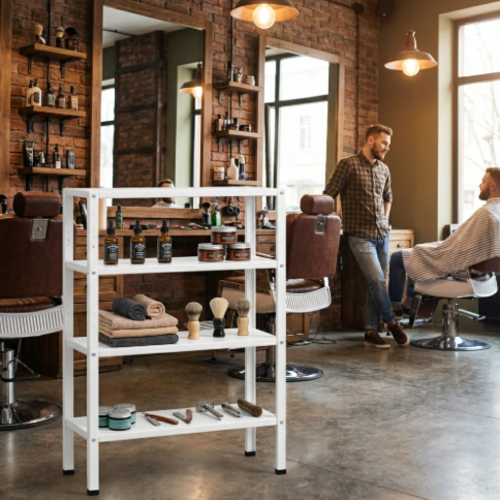 מדף מתכת מודולרי ואסתטי בעיצוב נקי ו דגם פלקסו - צבע לבן 30/60/80