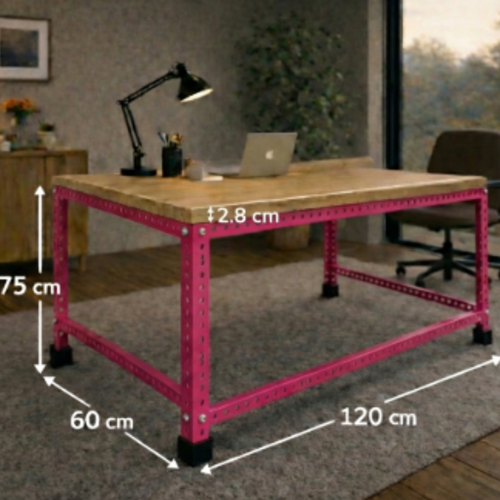 שולחן עבודה מודולרי UrbanPro 120 ורוד