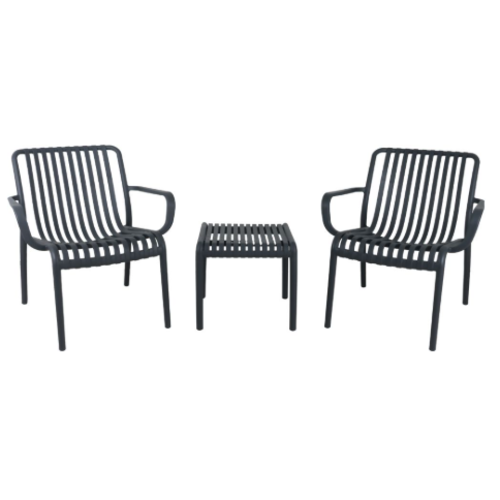 פינת ישיבה זוגית "אורפז" – עמידות ונוחות מושלמת לכל עונה אפור כהה