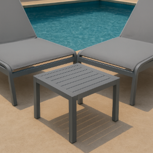 שולחן צד - צבע אפור