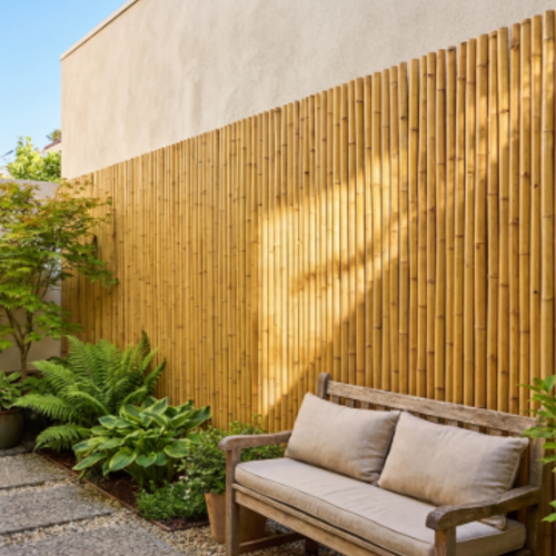 במבוק מושחל בגובה 2 מטר ובאורך 5 מטר, המיוצרת מקני במבוק בעובי 14–16 מ"מ