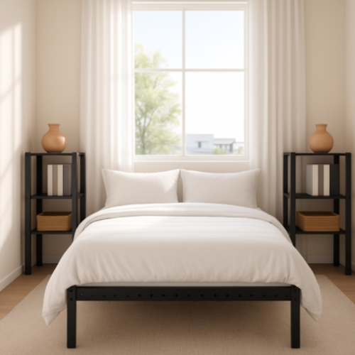 מיטה מודרנית כולל2 שידות בצבע שחור דגם אורבולייט יאנג