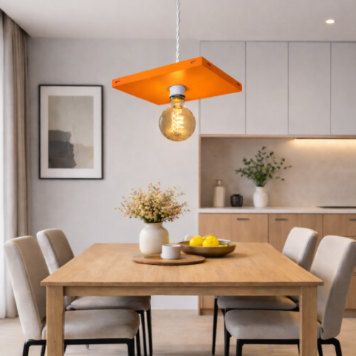 ספרייה נמוכה ורחבה בעיצוב מודרני-תעשייתי,מודומוס נובה ליין צבע כתום