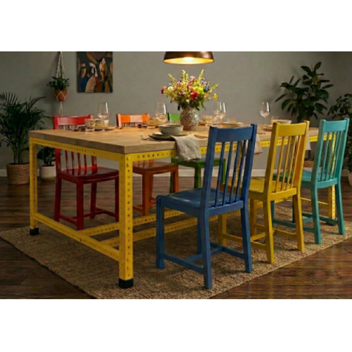 שולחן אוכל “גרין-סדנה  240/120 ” ( לא כולל כיסאות ) צבע צהוב 