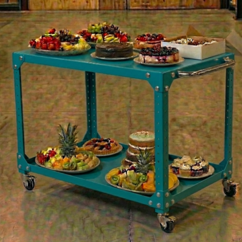 עגלת שירות מודולרית דגם “אורבן-רול מודומוס” צבע טורקיז