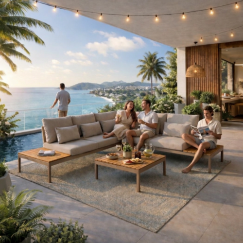 סט ישיבה  דגם סאנריב צבע שמפניה 