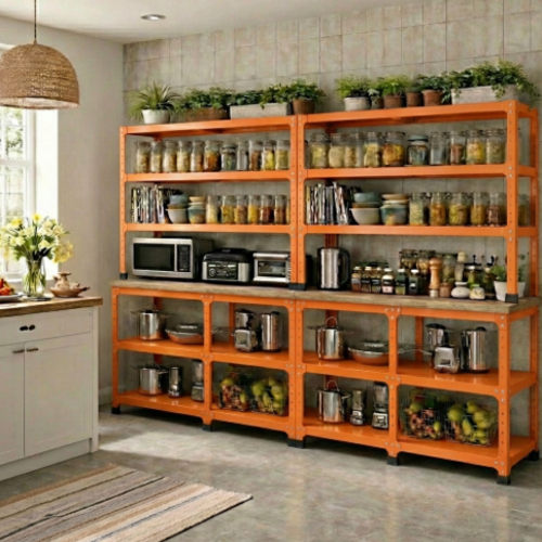 ספריית מטבח מודולרית מודומוס "ספייס-שף 240" צבע כתום